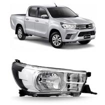 Farol Manual Elétrico Hilux 16 A 2020 S/ Led Cromado/ Preto Farol Manual Elétrico Hilux 16 A 2020 S/ Led Cromado/ Preto