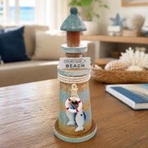 Farol Marítimo Artesanal Decoração Beach Casa Praia De 22cm B Farol Marítimo Artesanal Decoração Beach Casa Praia De 22cm B