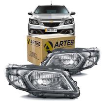 Farol Mascara Negra Dianteira Arteb Onix prisma Kit2492