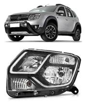 Farol Mascara Negra Duster Oroch 2016 2017 2018 Esquerdo