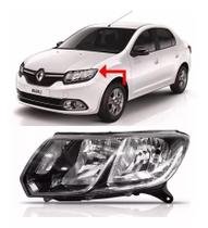 Farol Mascara Negra Sandero 2015 2016 2017 2018 Esquerdo Farol Mascara Negra Sandero 2015 2016 2017 2018 Esquerdo
