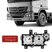 Farol MB Atego 2013 a 2021 H7/H1 Com Pisca Le Ld - NINO