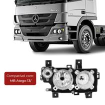 Farol MB Atego 2013 a 2021 H7/H1 Com Pisca Le Ld