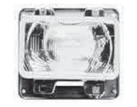 Farol MB O370 Cara Preto 1983 Ate 1988 Ld Alto Baixo Com Moldura Cromado Completo Usa Lampada H4