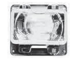 Farol MB O370 Cara Preto 1983 Ate 1988 Le Alto Baixo Com Moldura Cromado Completo Usa Lampada H4