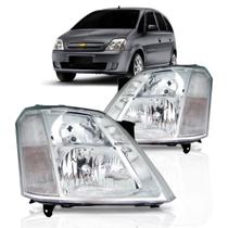 Farol Meriva 2003 204 2005 Cromado Farol Meriva 2003 204 2005 Cromado