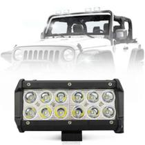 Farol Milha 12 Leds 12/24V Retangulo Offroad 6000K 36W