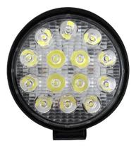 Farol Milha 14 Leds Off Road Redondo 48w
