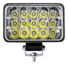 Farol Milha Auxiliar 15led 45w 9v36v Retângulo Offroad 6500k