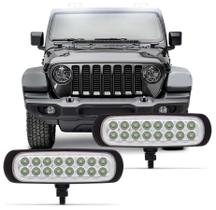 Farol milha auxiliar 16 leds 6500k branco 12v 24v ap930 Farol milha auxiliar 16 leds 6500k branco 12v 24v ap930