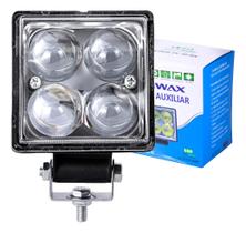 Farol Milha Auxiliar 4led 12w 9v36v Oval Quadrado 6500k Farol Milha Auxiliar 4led 12w 9v36v Oval Quadrado 6500k