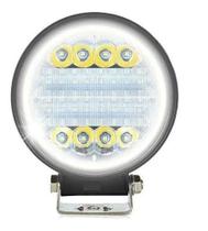 Farol Milha Auxiliar 72w Angel Eyes Strobo Redondo Branco Farol Milha Auxiliar 72w Angel Eyes Strobo Redondo Branco