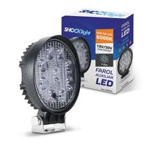 Farol Milha Auxiliar 9 Leds Redondo Universal 6000K 10/30V 2400Lm Farol Milha Auxiliar 9 Leds Redondo Universal 6000K 10/30V 2400Lm
