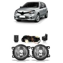 Farol Milha Auxiliar Clio 2013 2014 2015 2016 Completo Lente Lisa Vidro