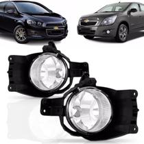 Farol Milha Auxiliar Cobalt Onix Gm Lente Lisa Lado Direito