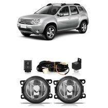Farol Milha Auxiliar Duster 2011 2012 2013 2014 2015 2016 2017 2018 2019 2020 Completo Lente Lisa Vidro