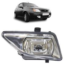 Farol Milha Auxiliar Fiesta 2000 A 2002 Courier 2000 A 2007 Street 2003 A 2004 Lente Lisa Acrílico Carcaça Preta