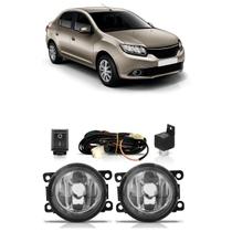 Farol Milha Auxiliar Logan 2014 2015 2016 Completo Lente Lisa Vidro