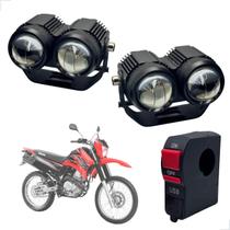 Farol Milha Auxiliar Neblina Led 20w 12v + Botão On/ Off Usb XTZ 250 Lander 249cc 2007 até 2024 Farol Milha Auxiliar Neblina Led 20w 12v + Botão On/ Off Usb XTZ 250 Lander 249cc 2007 até 2024