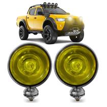 Farol Milha Auxiliar Off Road Cromado Amarelo