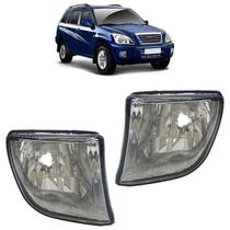 Farol Milha Auxiliar Tiggo 2010 2011 2012 2013 Lente Lisa Vidro Suporte