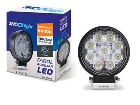Farol Milha Auxiliar Universal LED Redondo 6000k