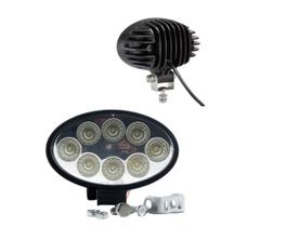 Farol Milha Led Oval 12v/24v 24W 8 LEDs Spot 6000K Auxiliar Farolete Universal Automotivo Carro Farol Milha Led Oval 12v/24v 24W 8 LEDs Spot 6000K Auxiliar Farolete Universal Automotivo Carro