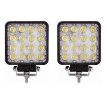 Farol Milha Quadrado 16 LEDs Lentes 5D Off Road 4x4