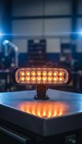 Farol Milha Strobo 16 LEDs Bivolt Âmbar Alta Potência Farol Milha Strobo 16 LEDs Bivolt Âmbar Alta Potência