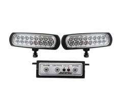 Farol Milha Strobo Safetycar Slim 16 Leds ul Corpo Preto