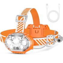 Farol MIOISY Recarregável 20000lm 5 LED Impermeável Laranja Farol MIOISY Recarregável 20000lm 5 LED Impermeável Laranja