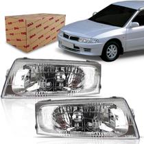 Farol Mitsubishi Lancer 1998 1999 2000 2001 Lente Lisa Farol Mitsubishi Lancer 1998 1999 2000 2001 Lente Lisa