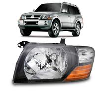 Farol Mitsubishi Pajero Full 2000 2001 2002 2003 Máscara Negra
