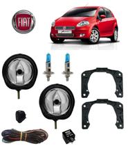 Farol Neblina Punto Attractive 2013 Com H1 Super Branca Kit