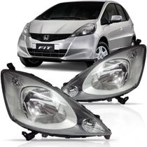 Farol new honda fit 2009 2010 2011 2012 cromado tyc Farol new honda fit 2009 2010 2011 2012 cromado tyc