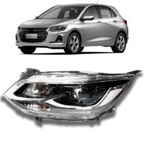 Farol Onix 2020 2021 2022 Projetor S/ Led Manual Cromado