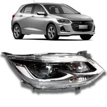 Farol Onix 2020 2021 2022 Projetor S/ Led Manual Cromado