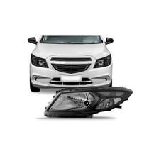 Farol Onix Prisma 2013 A 2016 Manual Mascara Negra Cromado