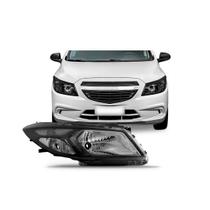 Farol Onix Prisma 2013 A 2016 Manual Mascara Negra Cromado