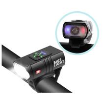 Farol P Bicicleta 2 Led Cree T6 Usb Com Medidor Recarregável Farol P Bicicleta 2 Led Cree T6 Usb Com Medidor Recarregável