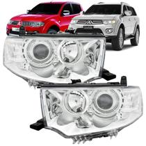 Farol Pajero Dakar e L200 2009 A 2015 Cromado Farol Pajero Dakar e L200 2009 A 2015 Cromado