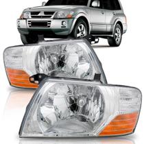 Farol Pajero Full 2003 2004 2005 2006 2007 Cromado Farol Pajero Full 2003 2004 2005 2006 2007 Cromado