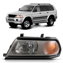 Farol pajero sport 2000 a 2004 eletrico mascara cinza