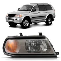 Farol pajero sport 2000 a 2004 eletrico mascara cinza