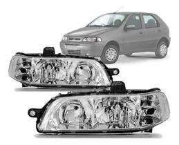 Farol palio 2001/2003 cromado carcaca preta lado esquerdo ou direito Farol palio 2001/2003 cromado carcaca preta lado esquerdo ou direito