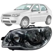 Farol palio 2004 a 11 máscara cromada aro preto ld esquerdo Farol palio 2004 a 11 máscara cromada aro preto ld esquerdo