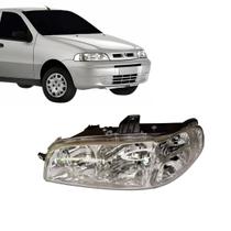 Farol Pálio G2 2001 á 2007 Foco Duplo Carcaça Preta Cromado