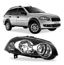 Farol palio locker 09/ foco crom aro preto ld