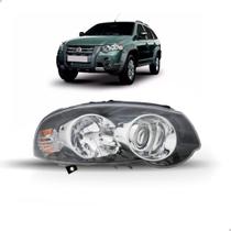 Farol Palio Strada Locker Máscara Negra 2010 2011 Canhão Cromado