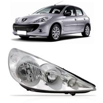 Farol Peugeot 207 2007 A 2014 Cromado